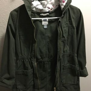 Army green utility jacket